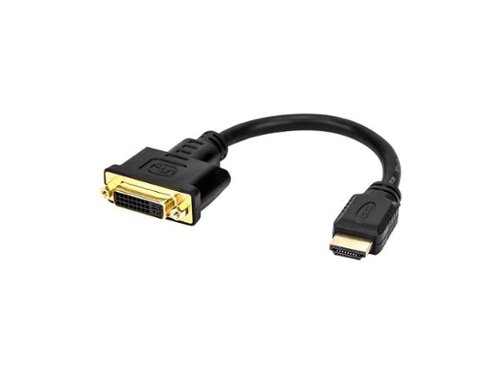 Rocstor - 8In Hdmi To Dvi-D Video Cable Adapter - Black-Front_Standard 