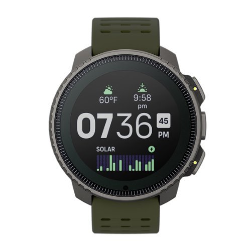 SUUNTO - Vertical: Adventure GPS Watch, Large Screen, Offline Maps, Solar Charging - Titanium/Forest - Green - (2023)-Front_Standard 