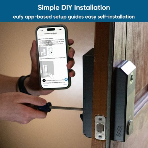 eufy FamiLock S3 Max WiFi Replacement Deadbolt with 2K Video Doorbell and Palm Scanner - Gray BUY IN UAE