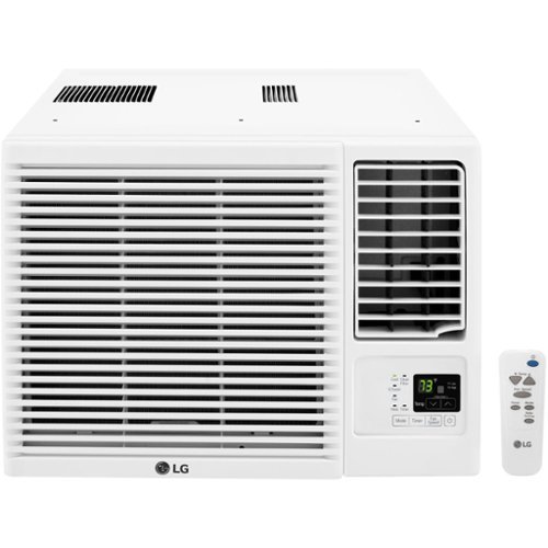 LG - 1,400 Sq. Ft 23,000 BTU 230V Window Mounted Air Conditioner with 11,600 BTU Heater - White-Front_Standard 