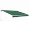 Outsunny - 12' x 10' Retractable Awning Patio Awnings Sun Shade Shelter with Manual Crank Handle, 280g/m² UV - Green-Front_Standard