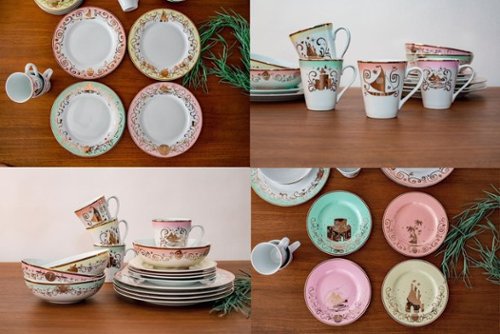 Disney Princess 16 Piece Dinnerware Set | Merida, Pocahontas