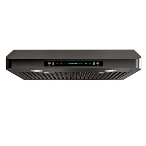 Onefly - 30 inches - Externally Vented - Under cabinet Range Hood - Black Stainless Steel-Front_Standard 