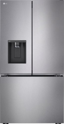 LG - Counter-Depth MAX 25.5 Cu. Ft. French Door Smart Refrigerator with Ice Plus - PrintProof Noble Steel