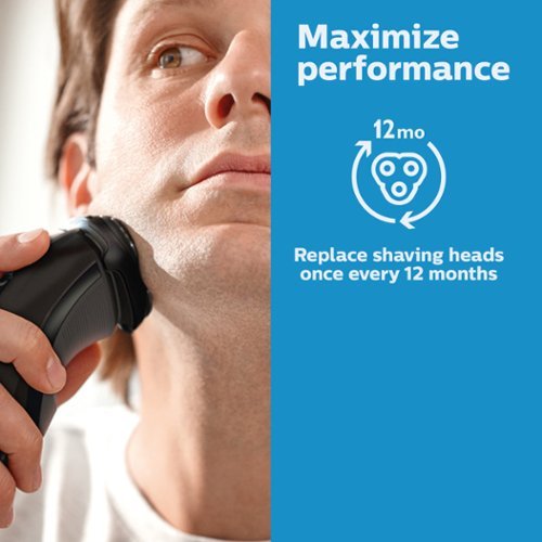 Philips Norelco Shaving Heads for Shaver Series 3000, 2000, 1000 and Click & Style, SH30/52 - Silver GLOBAL SHIPPING