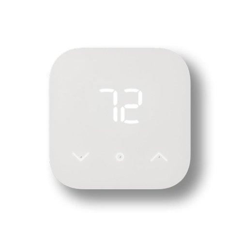  Amazon - Smart Thermostat Save money and energy - Works with Alexa and Ring - C-wire required - White