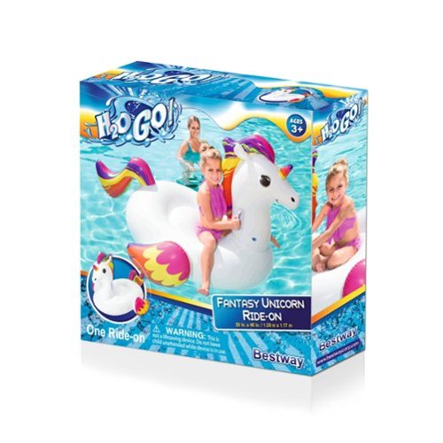 Bestway H2OGO! 100% PVC Fantasy Unicorn Kids Ride-On Pool Float WORLDWIDE DELIVERY