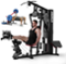 Mikolo - All-in-One Home Gym System with Folding Chest Press – 90+ Exercises in One Space-Saving Machine - Black-Front_Standard