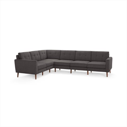 Burrow - Mid-Century Nomad 6-Seat Corner Sectional - Charcoal-Front_Standard 