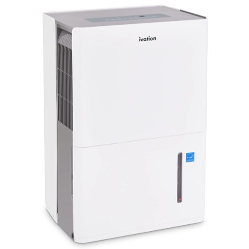 Ivation - 4,500 Sq. Ft Energy Star Dehumidifier with Pump, Hose Connector, Humidity Control & More - White-Front_Standard 