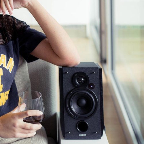 Edifier R1850DB Active Bookshelf Speakers, Computer Speakers - Bluetooth and Optical Input - 2.0 Studio Monitor Speaker - Black WORLDWIDE DELIVERY