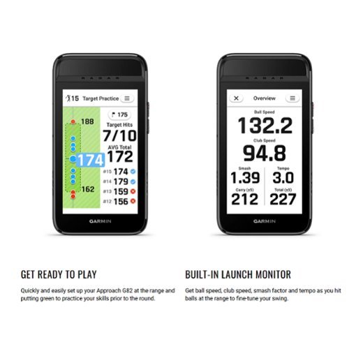 Garmin Approach G82 Launch Monitor and Premium GPS Golf Handheld