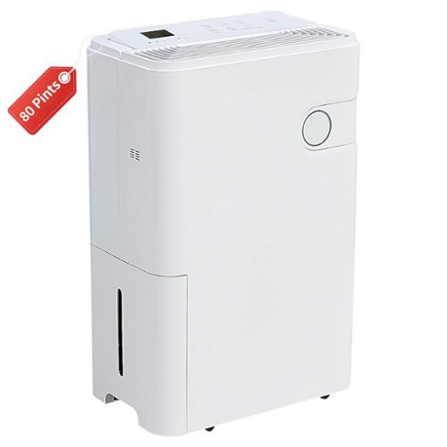 Sweet - 80 Pints Dehumidifier, 5,500 Sq. Ft Dehumidifier, for Basement with Drain Hose, 5L/1.32 Gallon Water Tank for Home