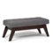 Simpli Home - Draper Mid Century Tufted Ottoman Bench - Slate Grey-Front_Standard