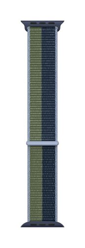 Apple - Watch™ 45mm Sport Loop - Regular - Abyss Blue/Moss Green-Front_Standard 