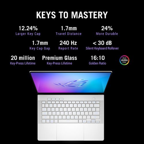 ASUS ROG Zephyrus G14 14 3K OLED 120Hz Gaming Laptop - Copilot+ PC - AMD Ryzen AI 9 HX - 32GB RAM - NVIDIA RTX 5080 - 2TB - Platinum White HOW TO BUY