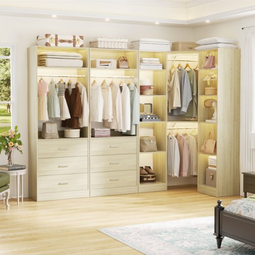 Aheaplus Reversible L Shaped Corner Walk in Closet System 6