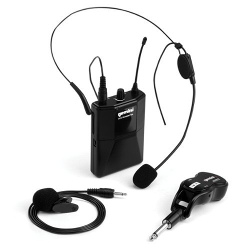 Gemini - GMU-HSL100 GMU-HSL100 UHF Single-Channel Wireless Microphone System with Headset Microphone and Lavalier-Front_Standard 