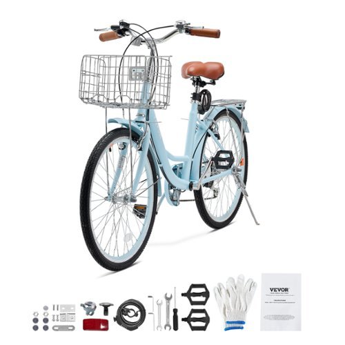 VEVOR Cruiser Bike, 7 Speed, 26 Inch Light Beach Cruiser Bike with