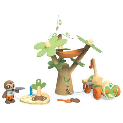 Hape - Hape: Tree Planting E-Car - 10pc Wooden Toy Set, Ages 3+