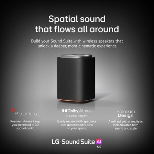 LG Sound Suite M7 Wireless Spatial Speaker with Wi-Fi and Dolby Atmos - Black GLOBAL SHIPPING