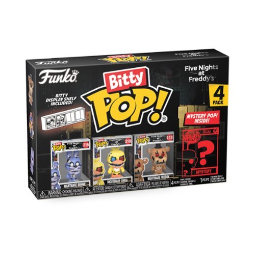 Funko - Bitty Pop! Five Nights at Freddy’s 4-pack- Nightmare Bonnie, Nightmare Chica, Nightmare Freddy, and a Mystery Character-Front_Standard 