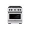 ZLINE - Autograph Edition 30" Paramount Gas Range w/ 4 Burners & Matte Black Accents (SGRZ-30-MB) - Stainless Steel-Front_Standard