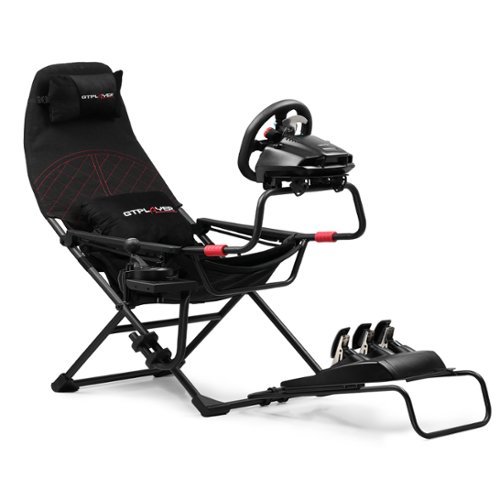 GTPlayer - Sim Racing Cockpit Foldable & Adjustable for High Performance Sim Racing - Red-Front_Standard 