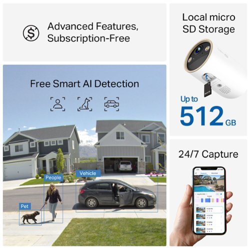 TP-Link Tapo Wireless Indoor/Outdoor 4K Security Cameras with up to 200 days of Battery Life, No Monthly Fees, Smart AI (3-pack) - White WHERE TO BUY