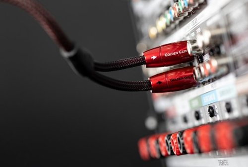 AudioQuest Golden Gate RCA > RCA 65.6' Analog  Audio Interconnect Cable - Red on Black SHOP ONLINE