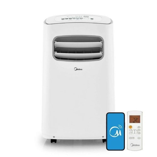 Midea - Refurbished Excellent - 8,200 BTU SACC SMARTCOOL PORTABLE AIR CONDITIONER REMOTE/APP - WHITE-Front_Standard 