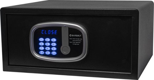 Barska - Digital LED Keypad Hotel Safe with Motorized Locking Bots & Interior LED - 0.84 Cu Ft 15" Laptop - Black