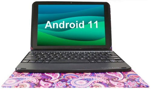 Visual Land  Prestige Elite 10QH 10.1 HD Tablet 128GB Storage 2GB Memory with Detachable Docking Keyboard Case - Paisley WORLDWIDE DELIVERY