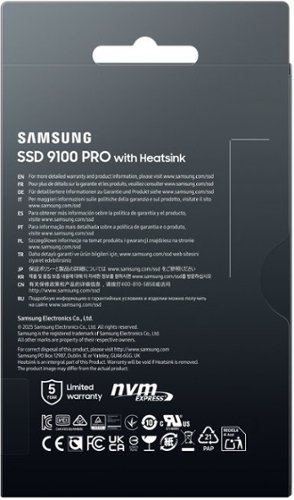 Samsung – 9100 PRO 4TB with Heatsink Internal SSD PCIe Gen 5x4