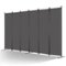 VEVOR - Room Divider, 6 Panel Room Divider, Folding Privacy Screen and Portable Partition Divider for Room Separation - Gray-Front_Standard
