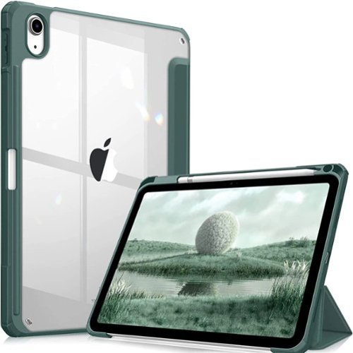 Kitcheniva - Protective Clear Case For iPad (A16) 11th 11” 2025/iPad 10th 2022 Shockproof Cover 10.9” - Midnight Green-Front_Standard 