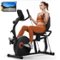 MERACH - S23 Exercise Bike, Recumbent Indoor Cycling Bicycle for Home with Smart Bluetooth,Exclusive App,Heart Rate Handle - Black-Front_Standard