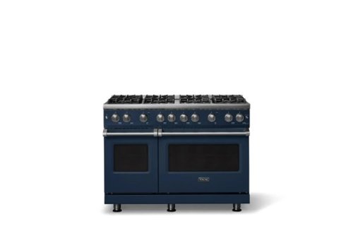 Viking - Pro 5 Series 6.1 Cu. Ft. Freestanding Sealed 8 Burner Liquid Propane Gas Convection Range - Slate Blue - Slate Blue