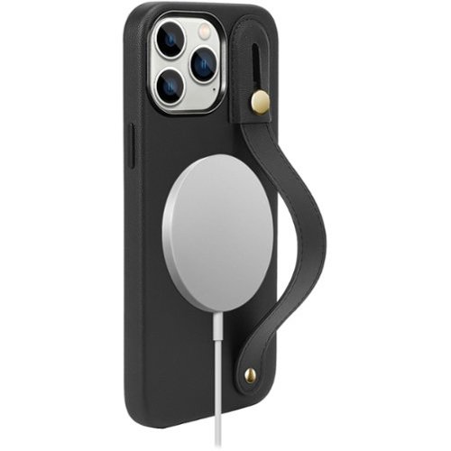 SaharaCase FingerGrip Series Genuine Leather Case with MagSafe for Apple iPhone 15 Pro - Black SHOP ONLINE