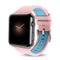 Mybat Pro - Silicone Antimicrobial Watchband for Apple Watch 38mm / 40mm - Teal - Pink-Front_Standard