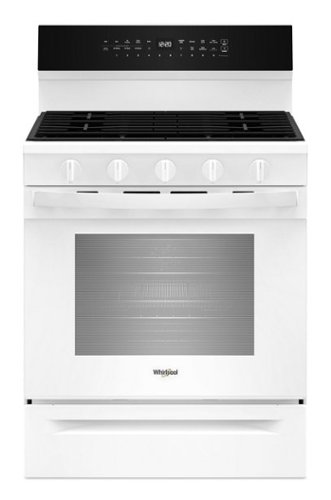 Whirlpool - 5.0 Cu. Ft. Smart Freestanding Gas Range with Air Cooking Technology, No Preheat Air Fry and Steam/Self Clean - White