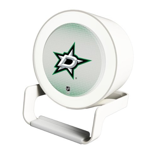 Keyscaper - Dallas Stars Linen Print Nightlight Charger & Bluetooth Speaker - White-Front_Standard 