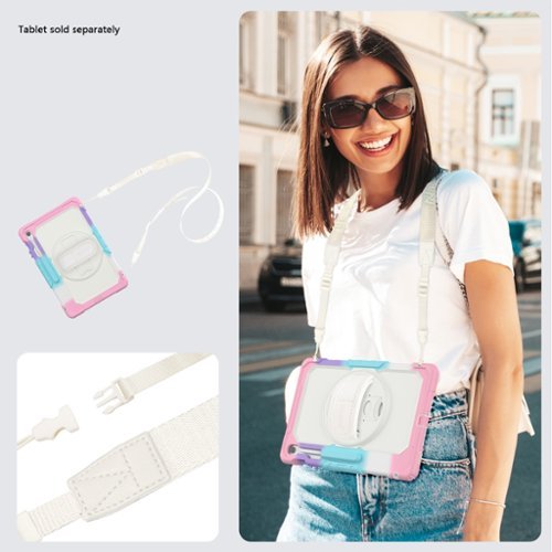 SaharaCase Raider Series Heavy Duty Case with Hand Strap for Samsung Galaxy Tab S10 FE+ - Sunset Sorbet BUY ONLINE
