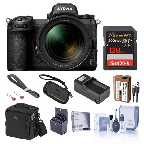 Bundle Nikon Z 6II Mirrorless Camera with 24 70mm f/4 Lens with