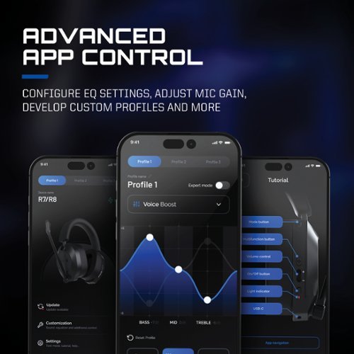 RIG R8 PRO HS Dual Wireless Over-Ear Gaming Headset w/Graphene Drivers & Base Station for PS5, PS4, PC, Switch - Black BUY IN MIDDLE EAST