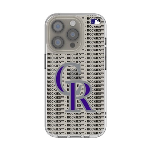 Keyscaper - MLB - Colorado Rockies Text Backdrop Clear iPhone Case - 16e - Multicolor-Front_Standard 