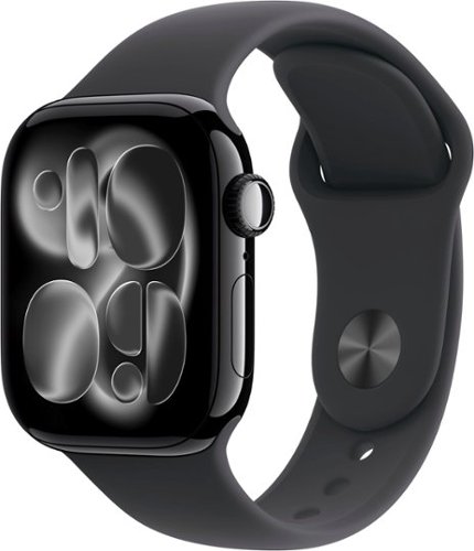 Apple Watch Series 11 (GPS+Cellular) 42mm Aluminum Case with Black Sport Band - M/L - Jet Black - (2025)