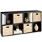 Best Choice Products - 8-Cube Bookshelf, 13.5in Display Storage System, Organizer w/ Removable Back Panels - Black-Front_Standard