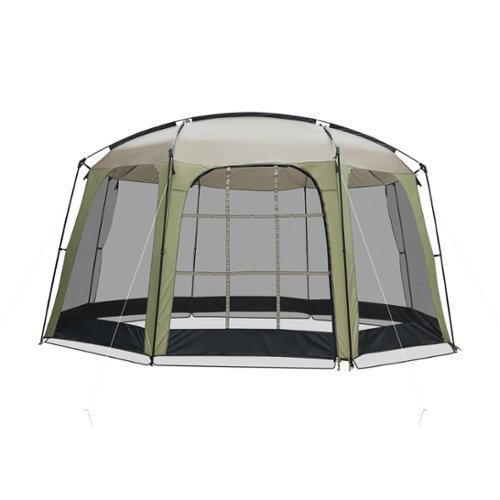 Gymax 12.5 FT X 11.7 FT Mesh Screen Tent w/Zippered Door