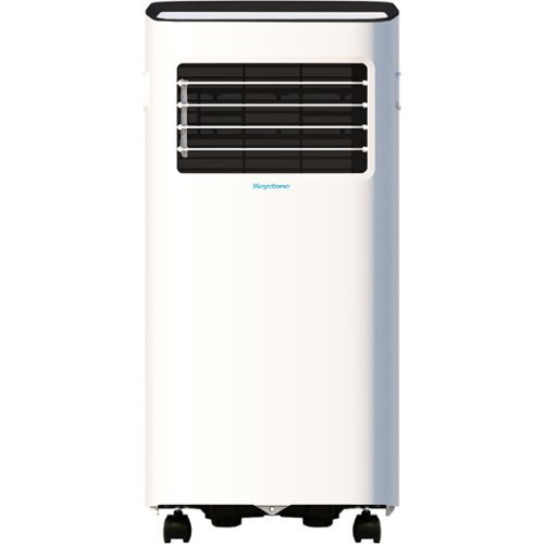 Keystone - 300 Sq. Ft. Portable Air Conditioner with Dehumidifer - White-Front_Standard 